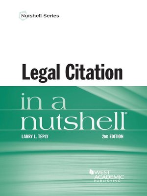 Legal Citation in a Nutshell - ebook